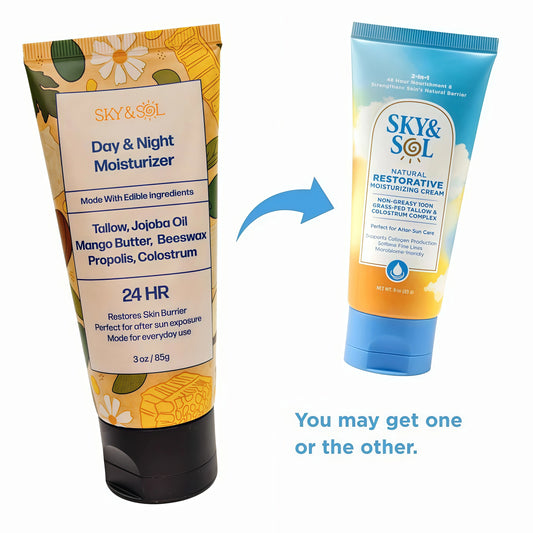 Sky and Sol Everything Cream | 100% Grass Fed Beef Tallow Moisturizer for Face and Body | Day & Night Skincare | Safe Natural Ingredients | After-Sun Care | All Skin Types